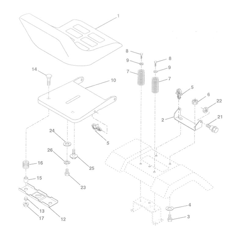 Page H Diagram and Parts List for WE12538D  Weed Eater Lawn Tractor